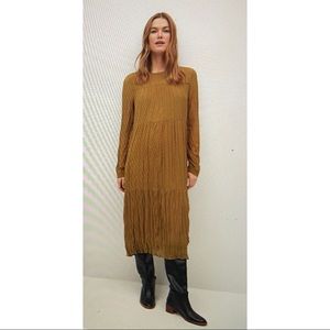 Brown Mango midi dress never been worn with tags